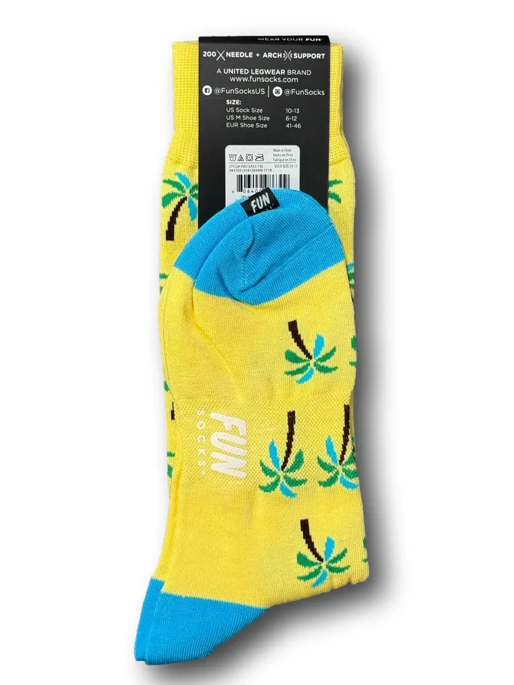 3/$18 Palm Trees Funny Novelty Crew Socks - NWT